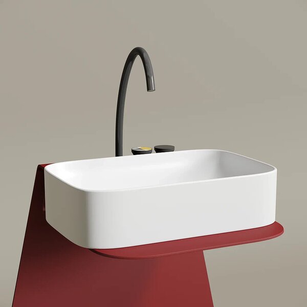 Раковина Ceramicanova прямоугольная (цвет Белый Матовый) Element 605*380*150мм