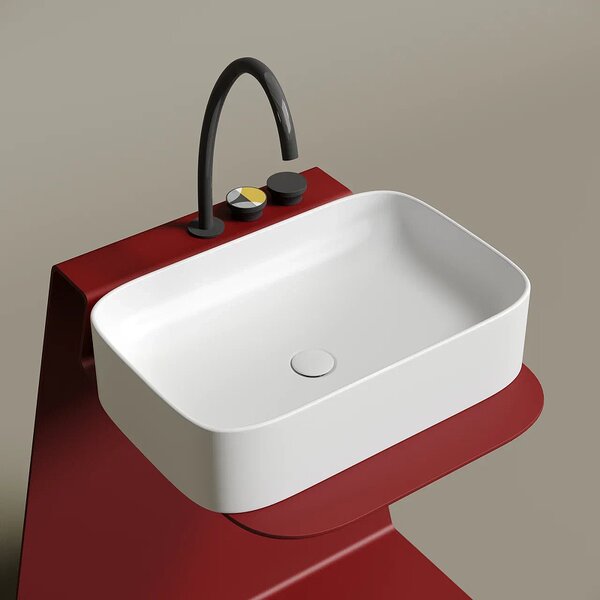 Раковина Ceramicanova прямоугольная (цвет Белый Матовый) Element 605*380*150мм