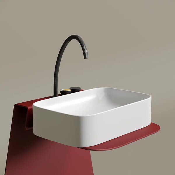 Раковина Ceramicanova прямоугольная (цвет Белый Матовый) Element 605*380*150мм