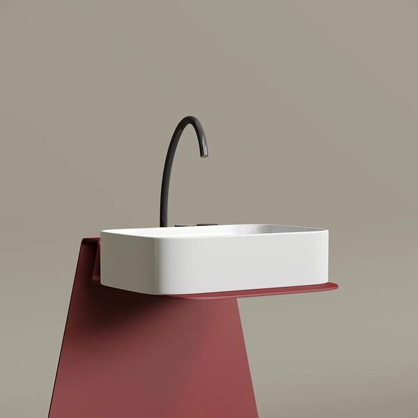 Раковина Ceramicanova прямоугольная (цвет Белый Матовый) Element 605*380*150мм