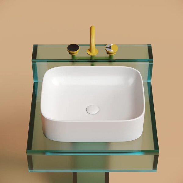 Раковина Ceramicanova прямоугольная (цвет Белый Матовый) Element 505*380*150мм