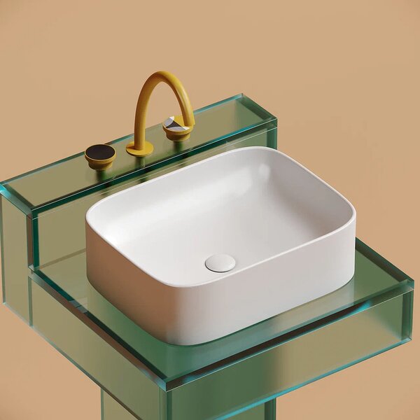 Раковина Ceramicanova прямоугольная (цвет Белый Матовый) Element 505*380*150мм