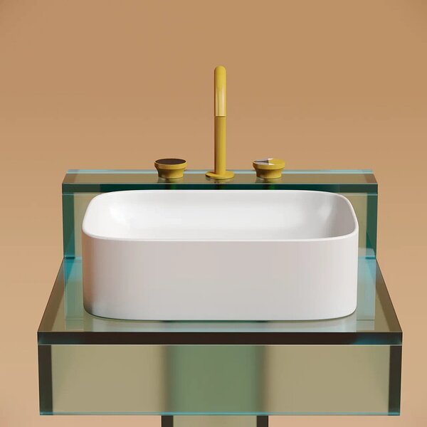 Раковина Ceramicanova прямоугольная (цвет Белый Матовый) Element 505*380*150мм