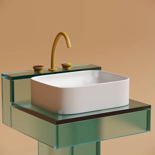 Раковина Ceramicanova прямоугольная (цвет Белый Матовый) Element 505*380*150мм