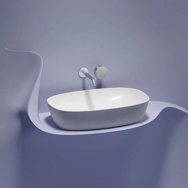 Раковина Ceramicanova овальная (цвет Белый Матовый) Element 600*380*138мм