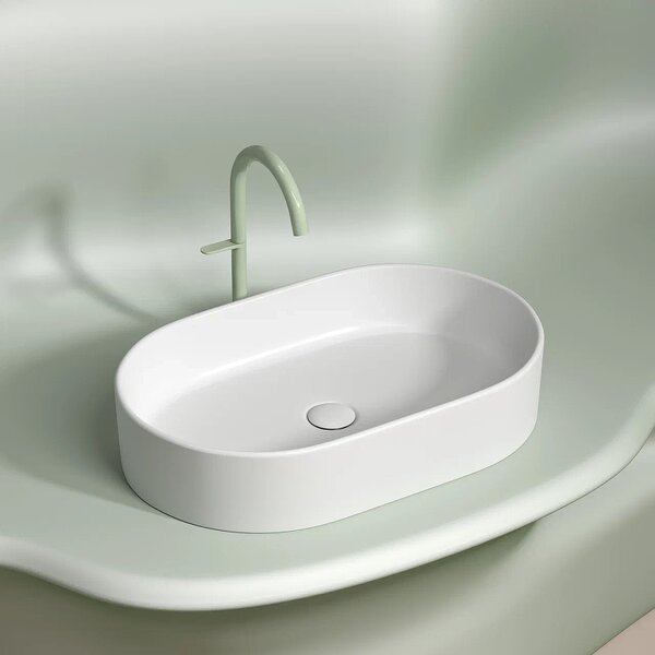 Раковина Ceramicanova овальная (цвет Белый Матовый) Element 608*385*122мм