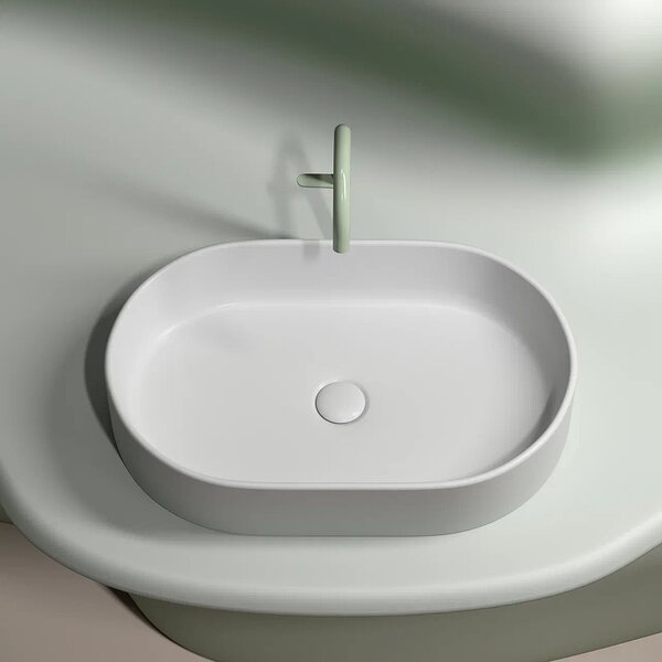 Раковина Ceramicanova овальная (цвет Белый Матовый) Element 608*385*122мм