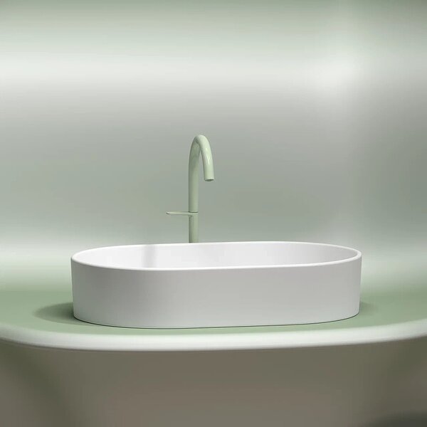 Раковина Ceramicanova овальная (цвет Белый Матовый) Element 608*385*122мм