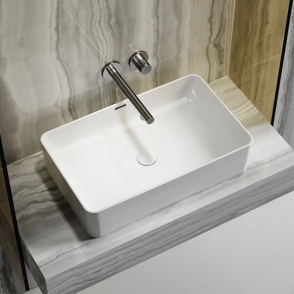 Раковина Ceramicanova прямоугольная со сливом переливом Element 605*385*140мм