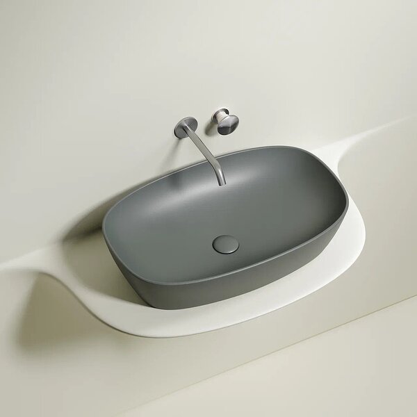 Раковина Ceramicanova овальная (цвет Антрацит Матовый) Element 600*380*138мм