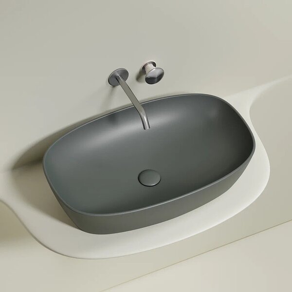 Раковина Ceramicanova овальная (цвет Антрацит Матовый) Element 600*380*138мм
