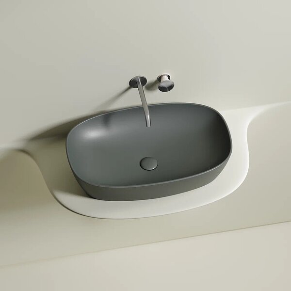 Раковина Ceramicanova овальная (цвет Антрацит Матовый) Element 600*380*138мм