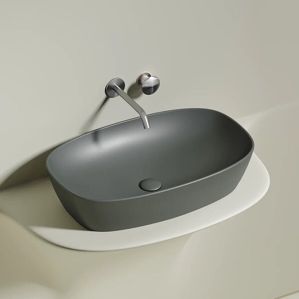 Раковина Ceramicanova овальная (цвет Антрацит Матовый) Element 600*380*138мм