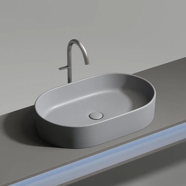 Раковина Ceramicanova овальная (цвет Антрацит Матовый) Element 608*385*122мм