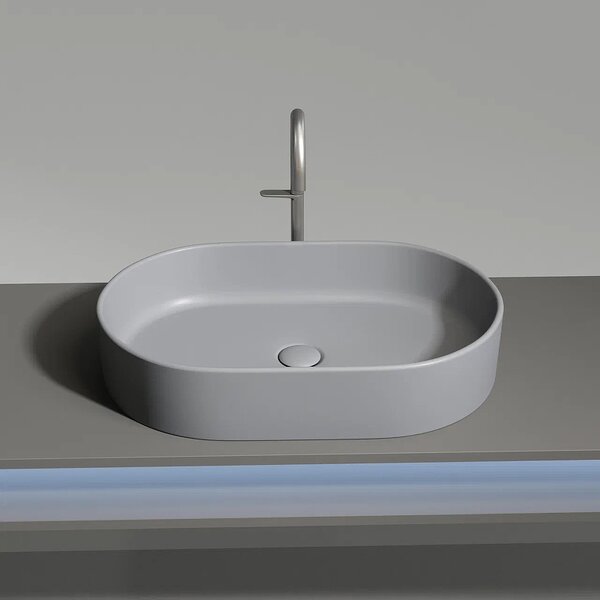 Раковина Ceramicanova овальная (цвет Антрацит Матовый) Element 608*385*122мм