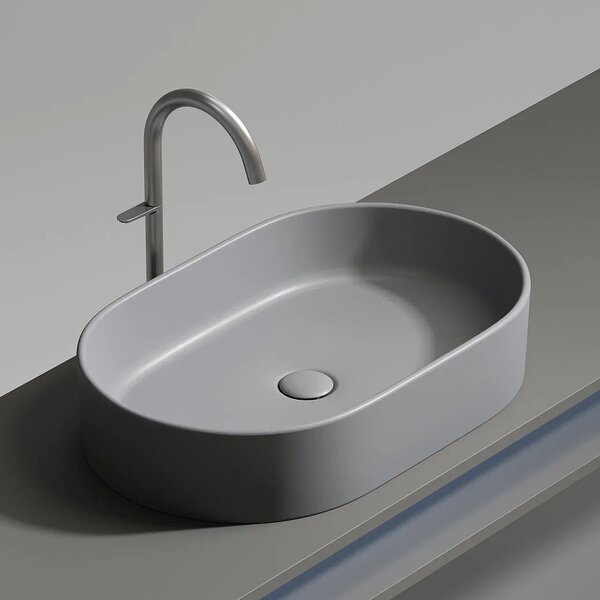 Раковина Ceramicanova овальная (цвет Антрацит Матовый) Element 608*385*122мм