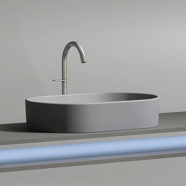 Раковина Ceramicanova овальная (цвет Антрацит Матовый) Element 608*385*122мм