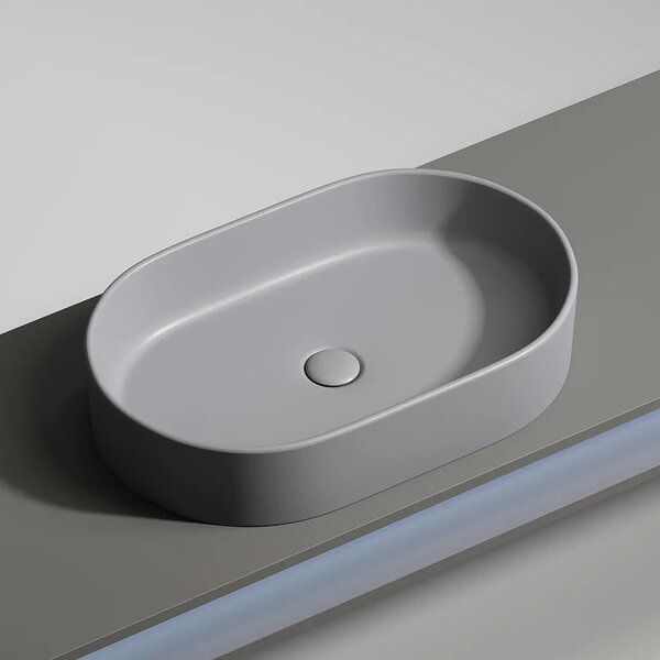 Раковина Ceramicanova овальная (цвет Антрацит Матовый) Element 608*385*122мм