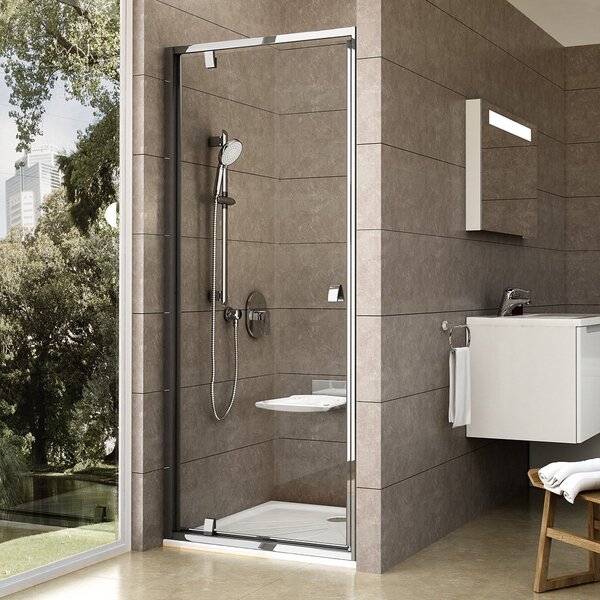 Душевая дверь Ravak Pivot PDOP1-90 блестящий+стекло прозрачное 03G70C00Z1