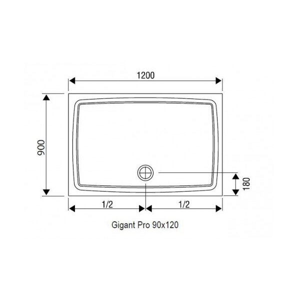 Душевой поддон Ravak Gigant 120x90 LA белый XA01G701210