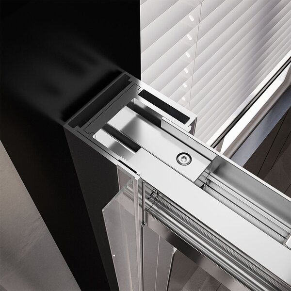 Душевая дверь Veconi Premium Trento PTD-30CH, 1300х2000, хром, стекло прозрачное, регулируемая ширина 1260-1290 мм