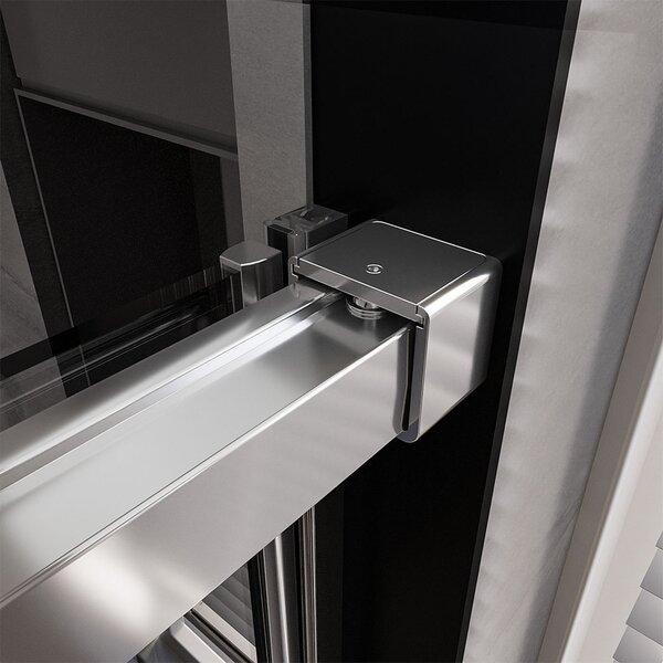 Душевая дверь Veconi Premium Trento PTD-40CH, 1500х2000, хром, стекло прозрачное, регулируемая ширина 1475-1490 мм