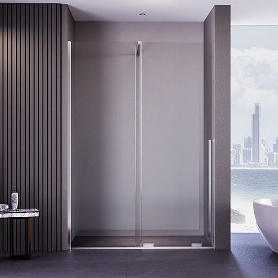 Душевая дверь Veconi Premium Trento PTDW-50CH, 1300x2000, хром, стекло прозрачное, регулируемая ширина 1280-1290 мм