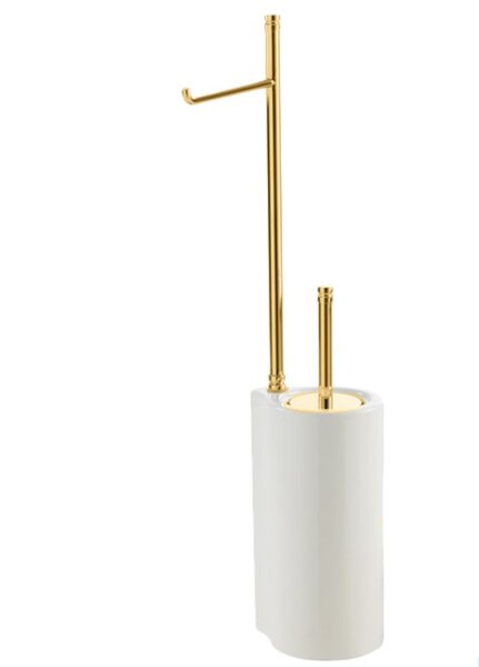 Stil Haus Hashi, стойка h62 см: бумагодержатель/белый керамический ёрш, цвет золото 972(16)
