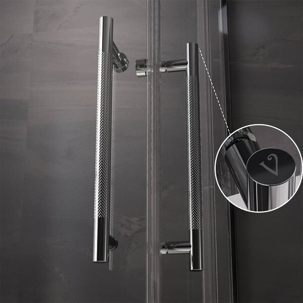 Душевой угол Veconi Premium Trento PTC-20CH, 900Х900x2000, хром, стекло прозрачное