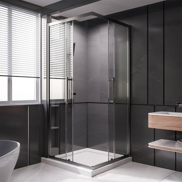 Душевой угол Veconi Premium Trento PTC-20GR, 1200Х800x2000, брашированный графит, стекло прозрачное
