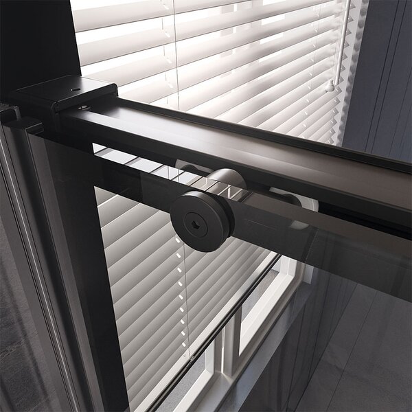 Душевой угол Veconi Premium Trento PTC-SP-40B, 1300х800x2000, черный матовый, стекло прозрачное