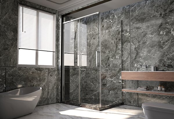 Душевой угол Veconi Premium Trento PTC-SP-40CH, 1500х900x2000, хром, стекло прозрачное