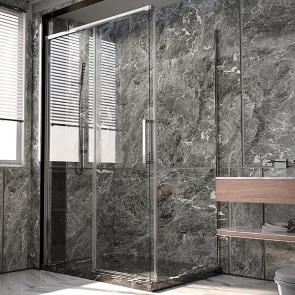 Душевой угол Veconi Premium Trento PTC-SP-40CH, 1300х900x2000, хром, стекло прозрачное