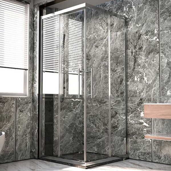 Душевой угол Veconi Premium Trento PTC-20CH, 900Х900x2000, хром, стекло прозрачное