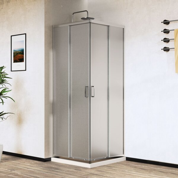 Душевой уголок Vincea City VSS-5CT800MT, 800*800, хром, стекло текстурное