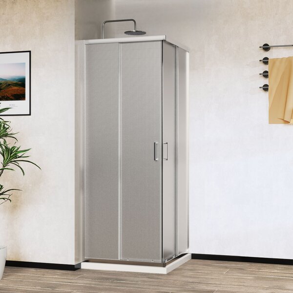 Душевой уголок Vincea City VSS-5CT800MT, 800*800, хром, стекло текстурное