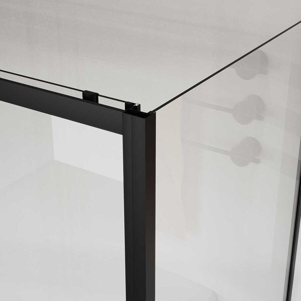 Душевой уголок Vincea City VSR-5CT9012CLB, 1200*900, черный, стекло прозрачное