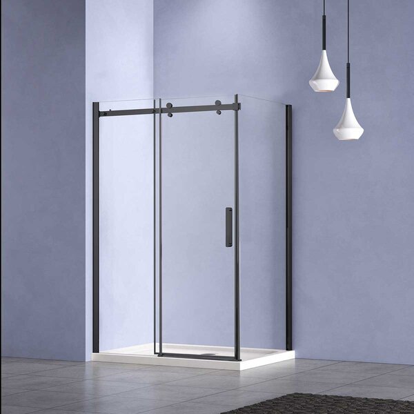 Душевой уголок Vincea Como-N VSR-4CN9014CLB, 1400*900, черный, стекло прозрачное