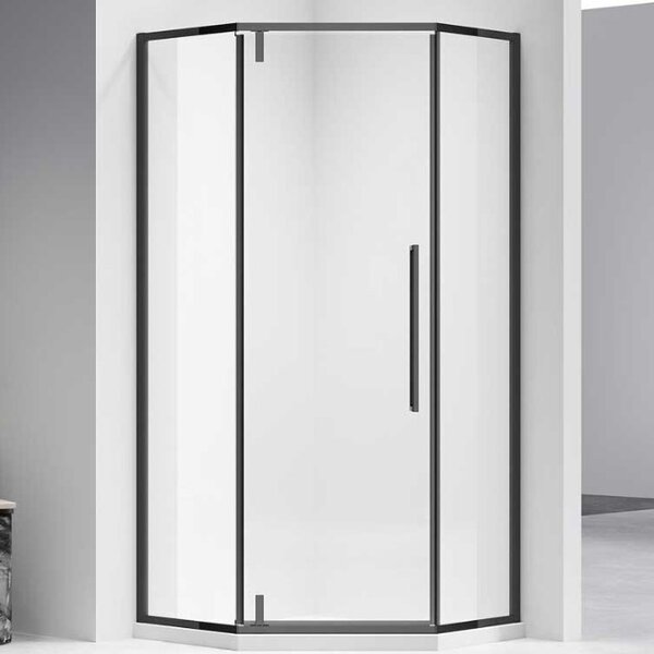 Душевой уголок Vincea Slim-N VSP-4SN100CLB, 1000*1000, черный, стекло прозрачное