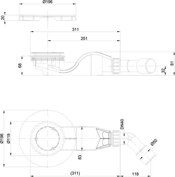 Сифон для поддона Bette BetteAir B525-000