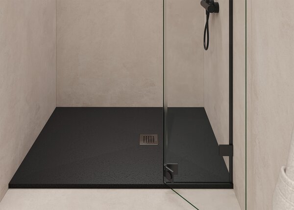 Душевой поддон STAROHOME SOLID 100х90 BLACK MATT черный