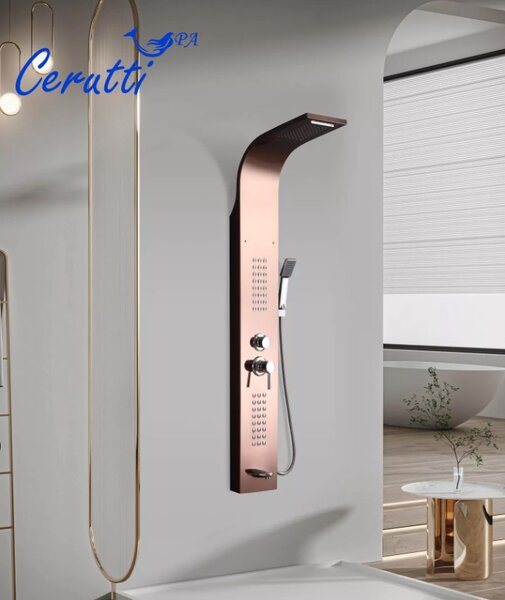 Панель CELIA BR душевая Ceruttispa CT10405, цвет розовое золото