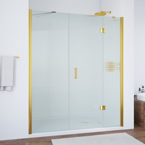 Душевая дверь Vegas Glass AFP-F TUR NOVO h1890 210 09 Moru R профиль золото глянцевое, стекло Moru. Размер регулировки 207,5-211,5 см.
