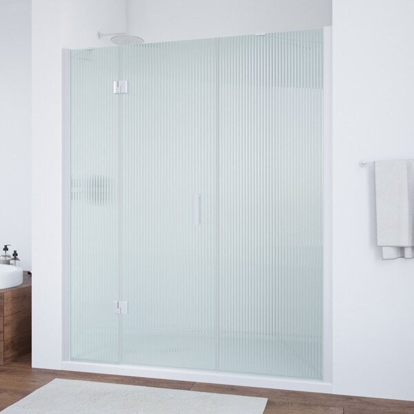Душевая дверь Vegas Glass AFP-F NOVO 220 01 Moru L профиль белый, стекло Moru. Размер регулировки 217,5-221,5 см.