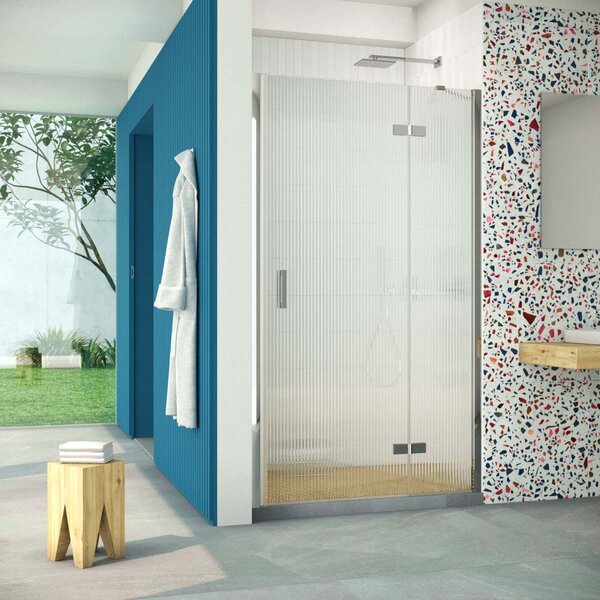 Душевая дверь Vegas Glass AFP Retta 110 08 Moru R профиль глянцевый хром, стекло Moru. Размер регулировки 107,5-111,5 см.