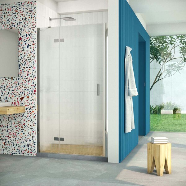 Душевая дверь Vegas Glass AFP Retta 120 08 Moru L профиль глянцевый хром, стекло Moru. Размер регулировки 117,5-121,5 см.