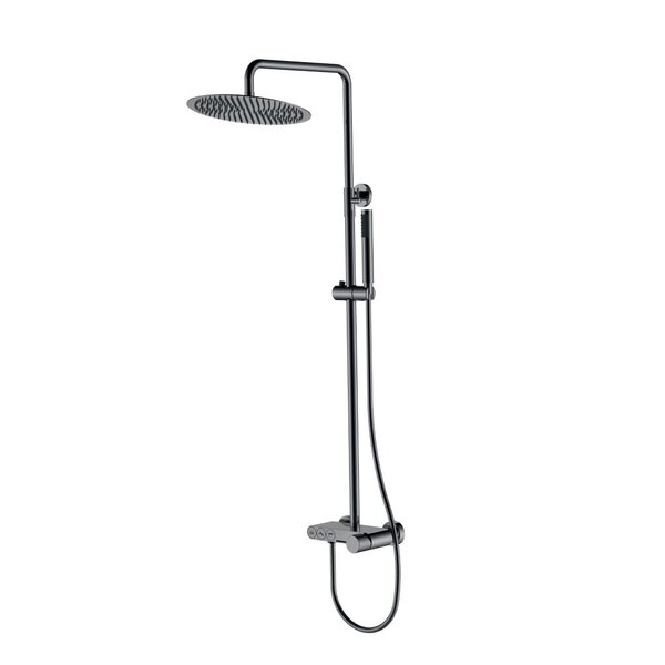 Душевая стойка Boheme Stick 128-SGM.4 Shine Gun Metal Spirale