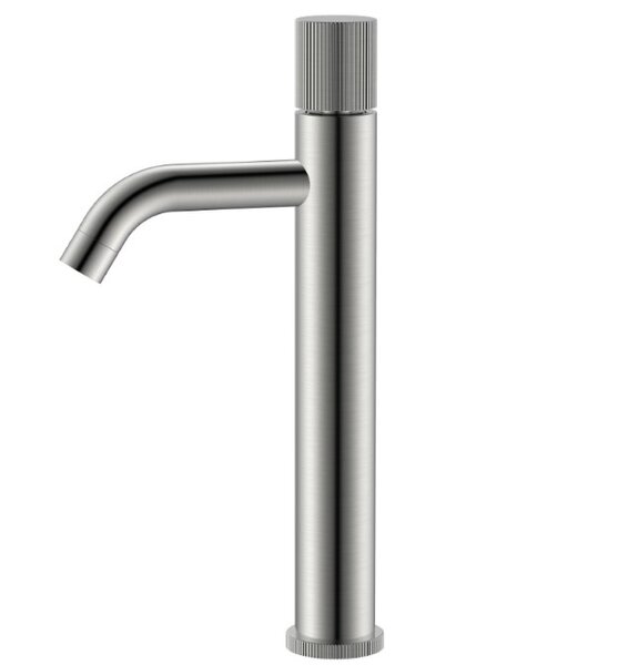 Смеситель Boheme STICK 122-NB.3 Nikel Brush высокий с ручкой LINEA