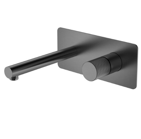 Смеситель Boheme STICK 125-GM из стены Gun Metal LINEA