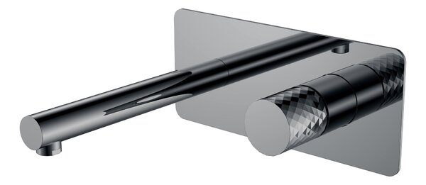 Смеситель Boheme STICK 125-SGM из стены Shine Gun Metal DIAMOND